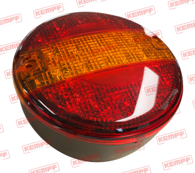 155694 Kempf Rückleuchte, 3K, LED rund, Ermax, m. Flachstecker, ohne Widerstand